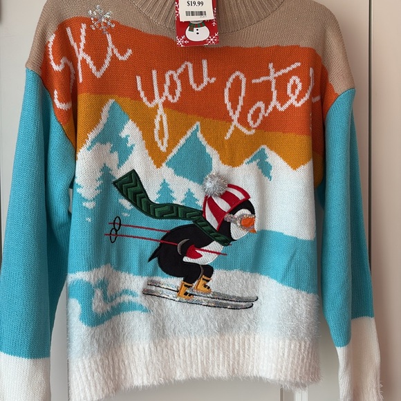 TJMaxx Penguin Ski Sweater - Picture 5 of 9